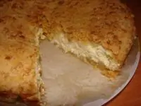 Творожный пирог с песочно-ванильной крошкой