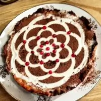 Сметано-брусничный пирог