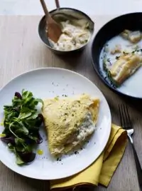 Омлет с копченой пикшей