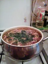 Солянка на курином бульоне