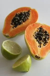 Сорбе из лайма и папайи