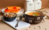 Тыквенный суп с сухариками