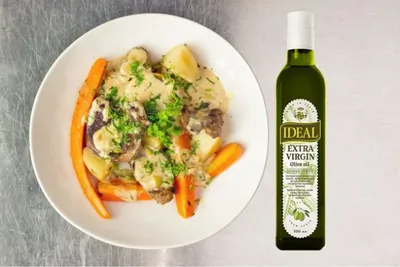 Томленая баранина с овощами