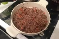 Гречка с вешенками, луком и морковью