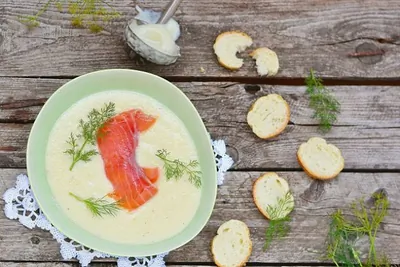 Крем-суп с семгой в мультиварке