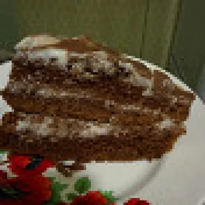 Шоколадно-банановый торт в мультиварке