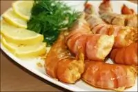 Королевские креветки в имбирно-чесночном соусе