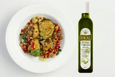 Салат из печеной цветной капусты и фундука