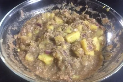 Картофельный салат с килькой