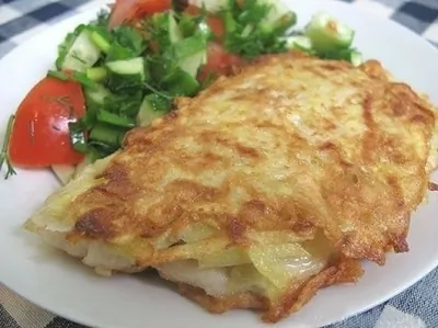 Белая рыба в картофельной корочке