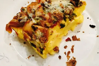 Полента с белыми грибами