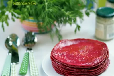 Свекольные блины на кефире