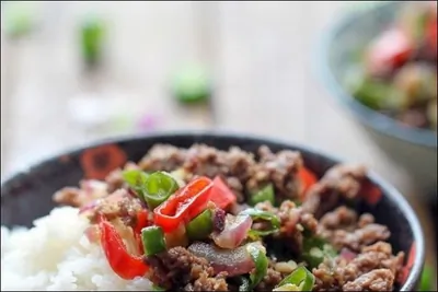 Рис с пряной говядиной