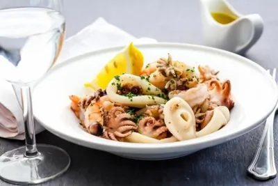 Морепродукты на гриле