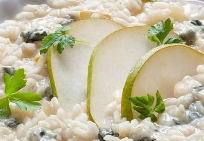 Ризотто с грушами и синим сыром