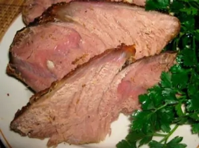 Запеченное мясо с лимонным соком