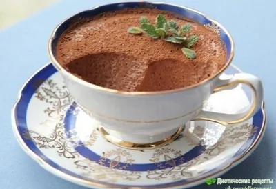 Легкий шоколадный мусс с мятой