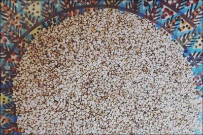 Мини-поп-корн из амаранта с медом и молоком