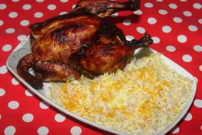 Плов с курицей, фаршированной ореховой начинкой, «Левенги плов»