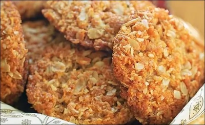 Овсяно-творожное печенье с миндальной крошко