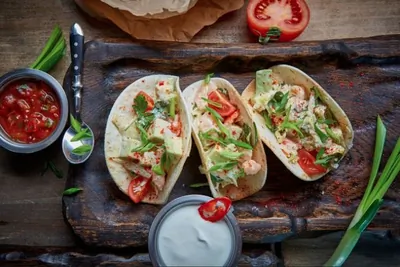 Такос с креветками