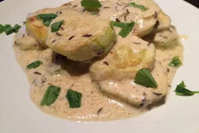 Цукини с тминными сливками