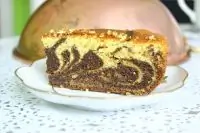 Безглютеновый пирог «Зебра» с черемуховой мукой