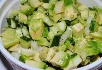 Табуле из авокадо и огурца