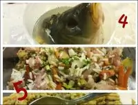 Карп, фаршированный рисом с овощами и сыром