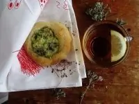 Шаньги с картофелем и черемшой