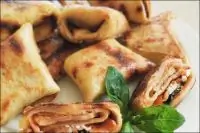 Блинчики с семгой