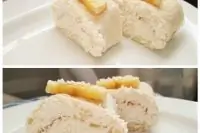 Творожные роллы с бананами в кокосовой стружке