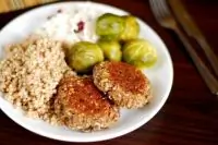 Фасолевые котлеты с грибами