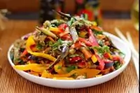 Баклажаны с курицей по-корейски