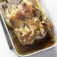 Курица с зеленым маслом и лимоном