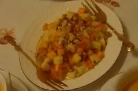 Салат тыквенный с яблоками и изюмом «Оранжевое прикосновение»