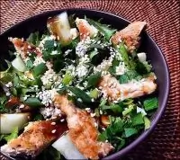 Салат из куриной грудки с дыней