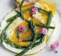 Яичница со спаржей