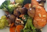 Лосось терияки с овощами