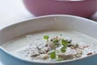 Суп из шампиньонов с миндалем