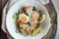 Картофельный салат с запеченной цесаркой