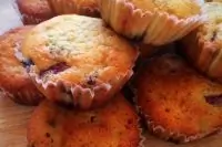 Маффины с черникой и вишней
