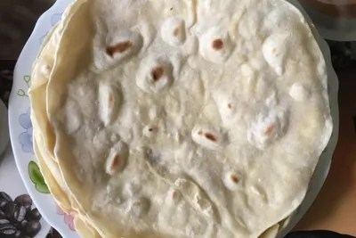 Бездрожжевой лаваш с зеленью