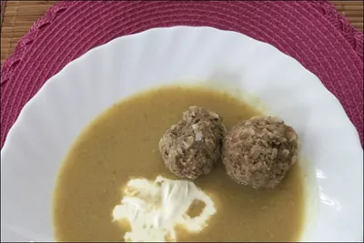 Суп-пюре с фрикадельками