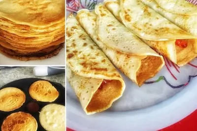 Гречневые панкейки с икрой