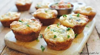Куриные маффины с сыром и зеленью