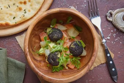 Тартар из лосося с помело