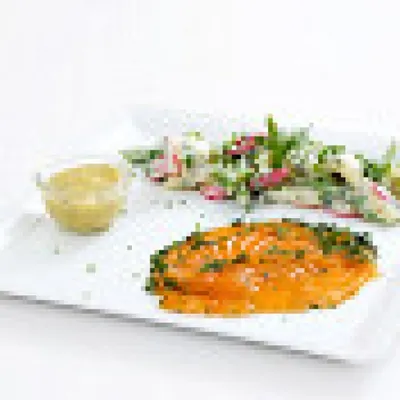 Гравлакс с картофельным салатом