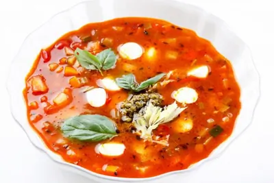 Минестроне с моцареллой