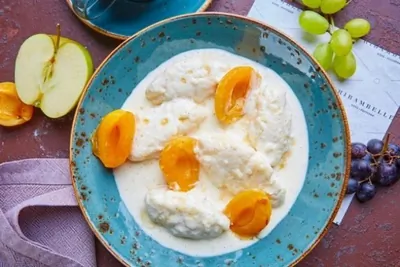 Ленивые вареники с абрикосами